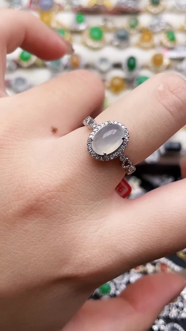 银S925镶嵌戒指翡翠33