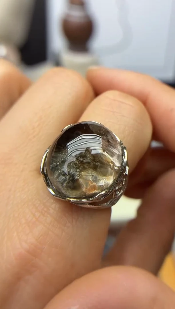 银S925镶嵌珠宝半成品水晶定制定制