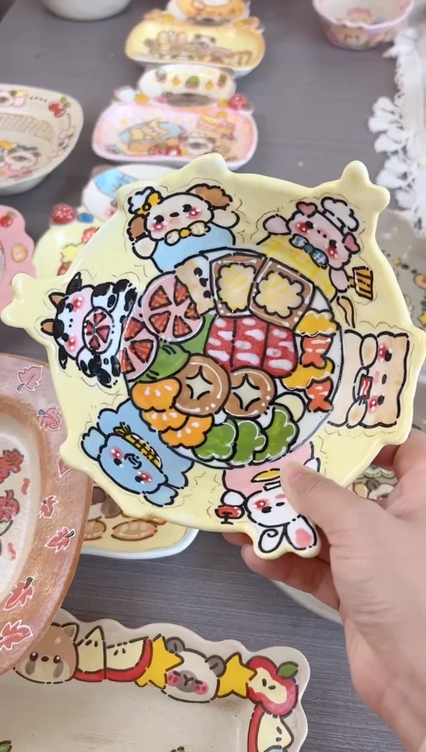 摆件陶景德镇陶瓷手绘微瑕