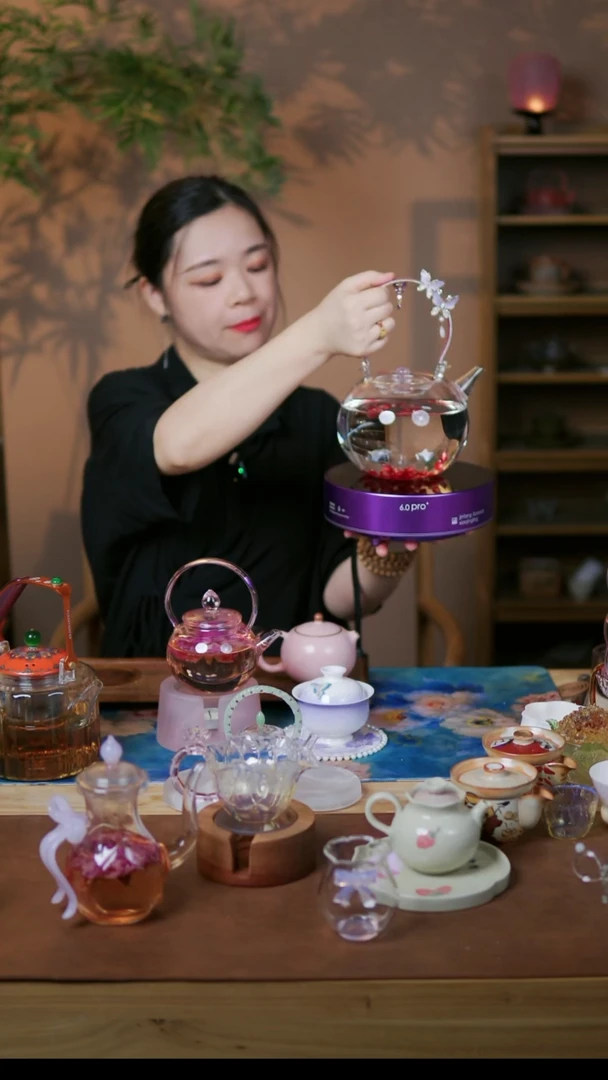 晋芳 小芳精灵紫色+手编提梁壶