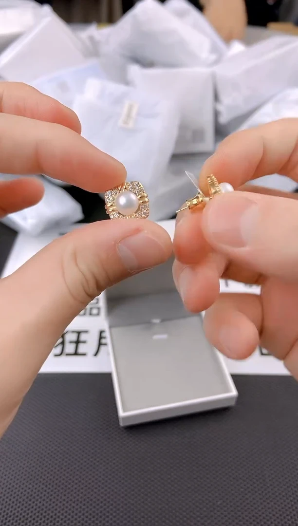 未镶嵌耳饰淡水珍珠ed1024