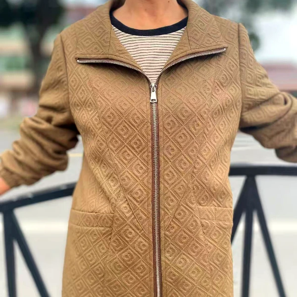 热岛服饰依梵哲品牌中老年妈妈装秋季款休闲外套舒适挡风