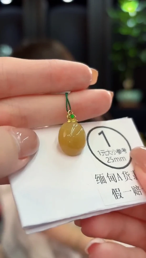 颈饰18K金镶嵌翡翠 缅甸A货/支持复检/一件