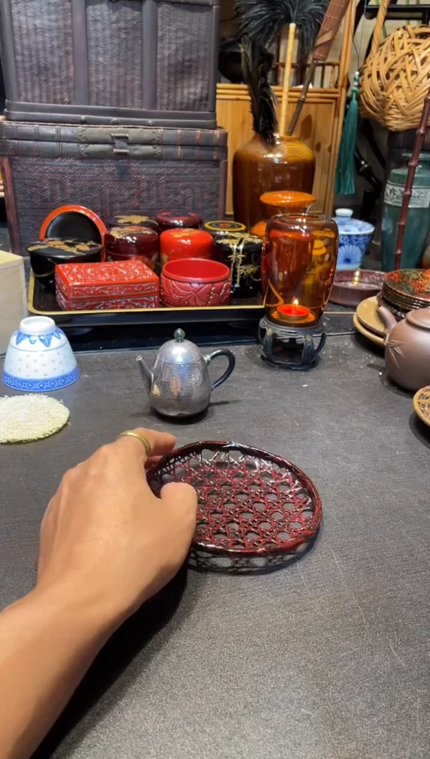 杯垫单片 大漆漆器大漆漆器大漆漆器