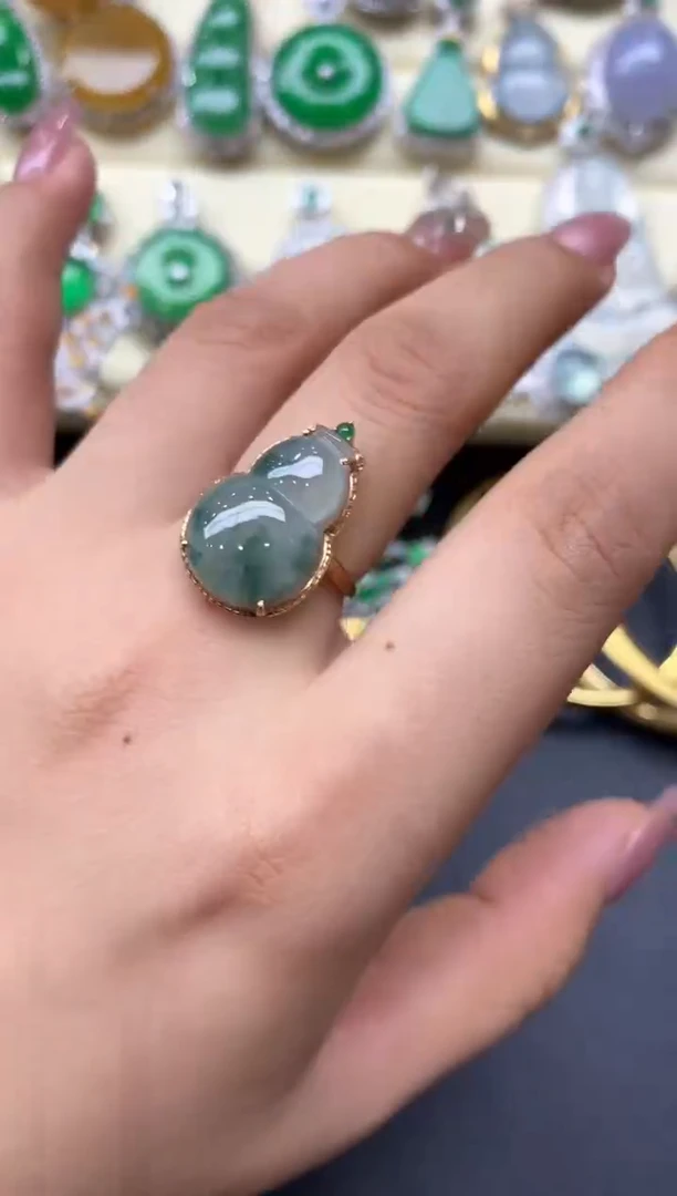 18K金镶嵌戒指翡翠309-中国好珍宝