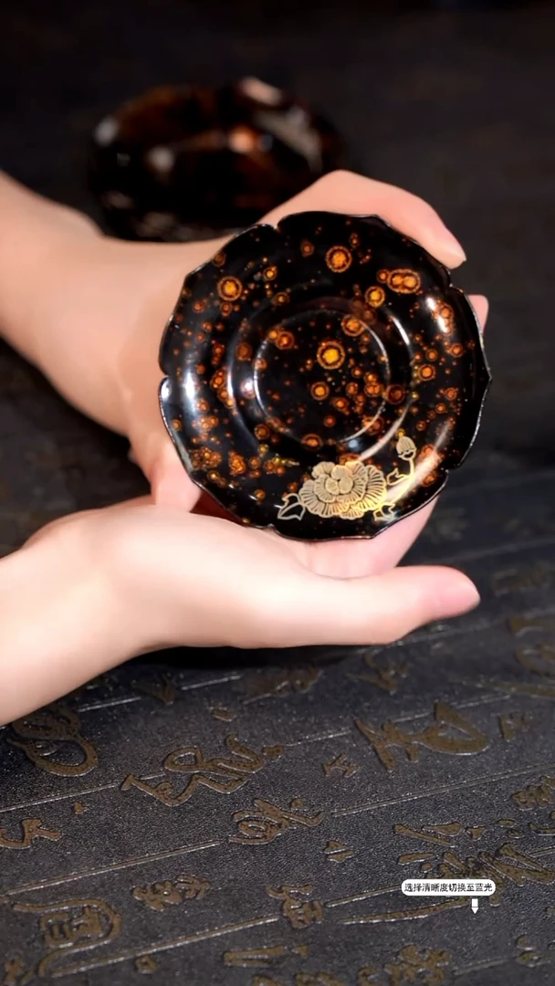 非遗漆器铜胎杯托杯垫