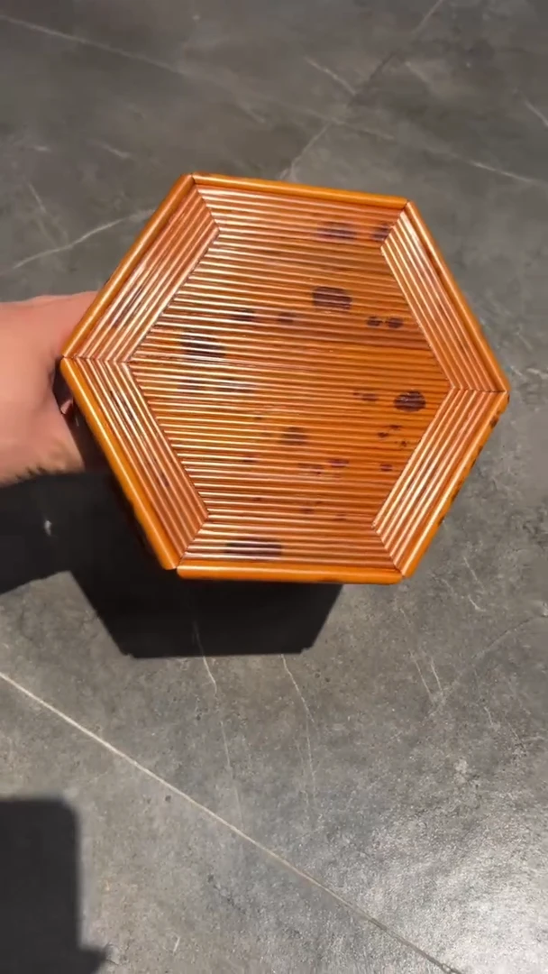 竹张*真湘妃竹花几福建妃六角