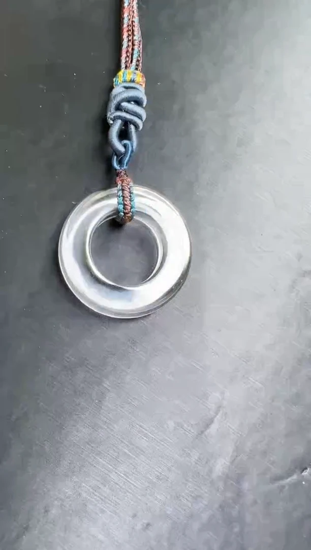 未镶嵌颈饰水晶九紫流芳平安扣 Z11597