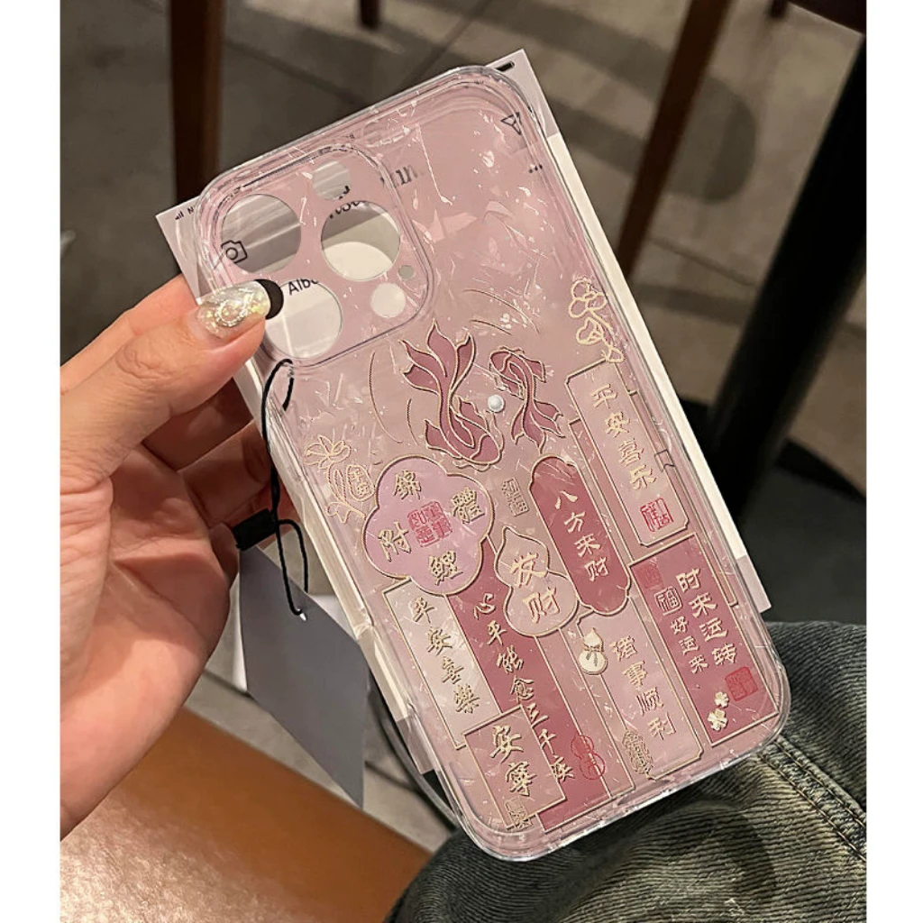 x发财锦鲤适用苹果16pro/15手机壳11iphone13/14小米oppo华为vivo