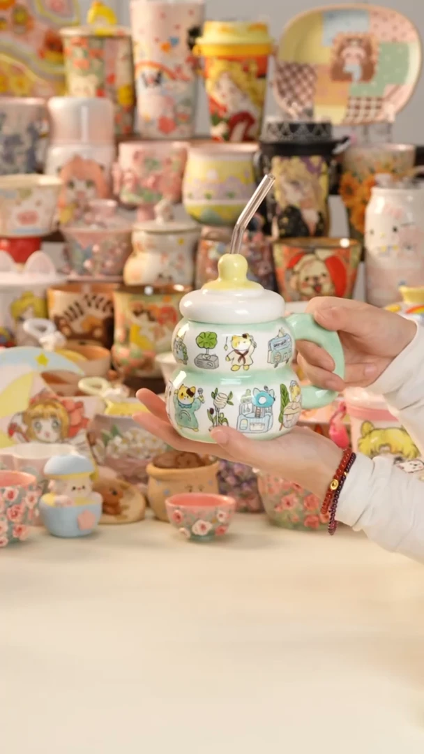 其他微瑕no退no换景德镇釉下彩手绘设计师款陶瓷