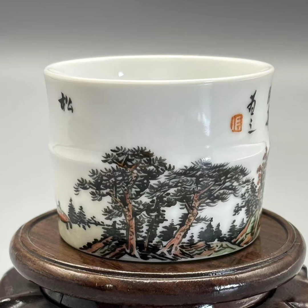 山水主人杯/冰桶杯尺寸4.5*5/竹节杯尺寸5*7