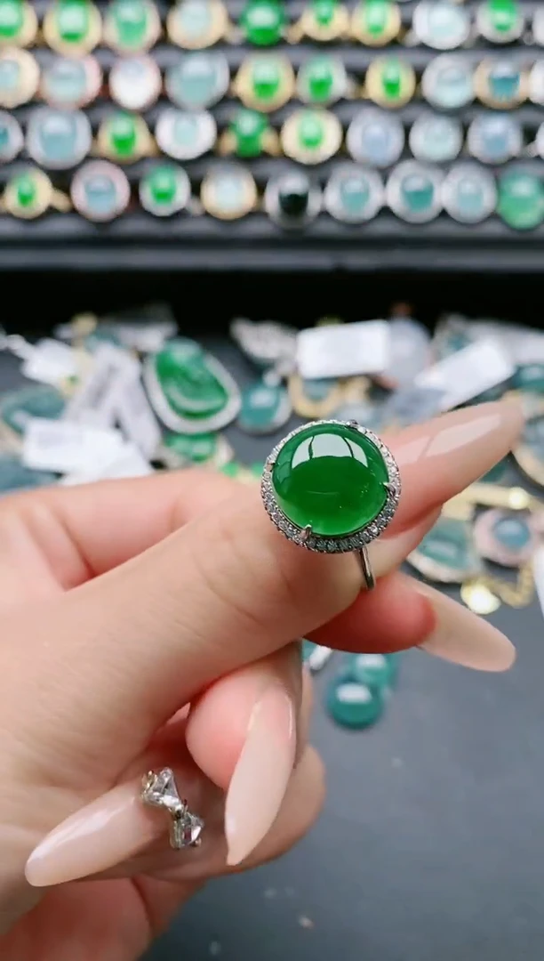 【闪购商品】翡翠戒指银S925镶嵌1111111