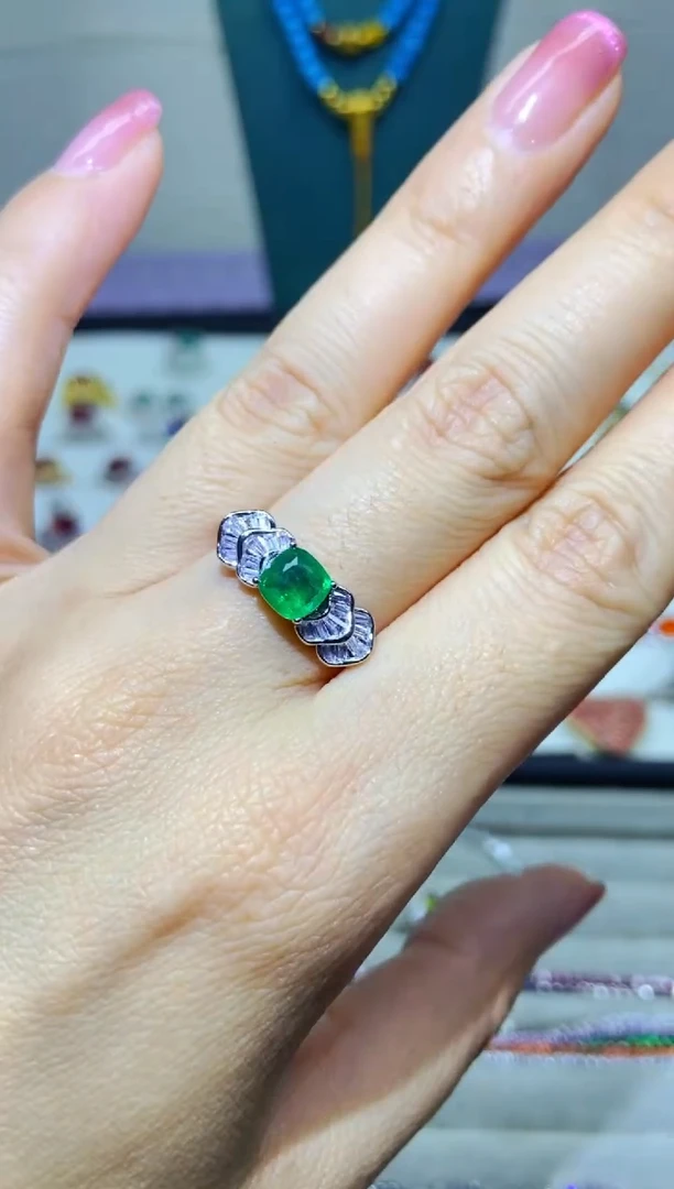 银S925镶嵌耳饰紫晶1