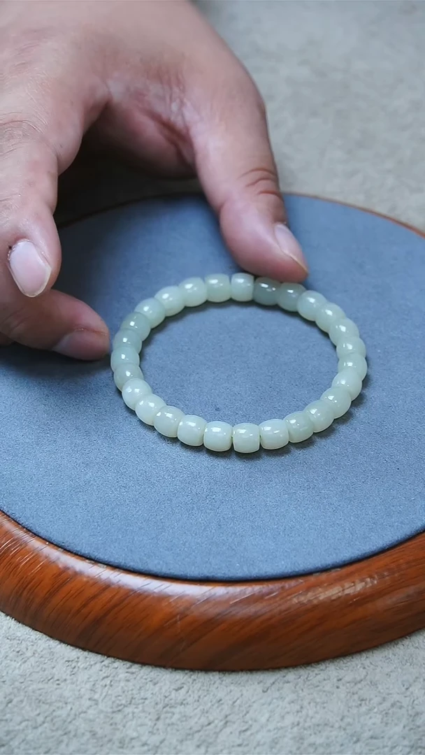 手链未镶嵌和田玉新疆 且末学习料 卡8 直切