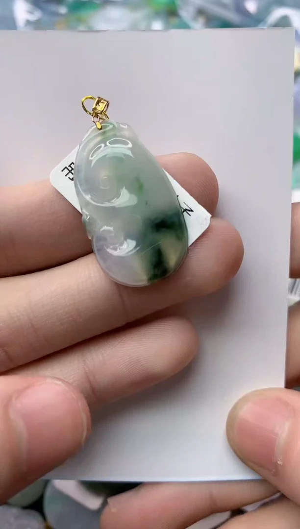 【闪购商品】翡翠颈饰18K金镶嵌53.........