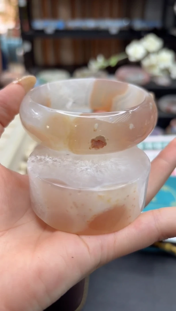 未镶嵌手镯石英质玉C75(61圈赠送镯心)