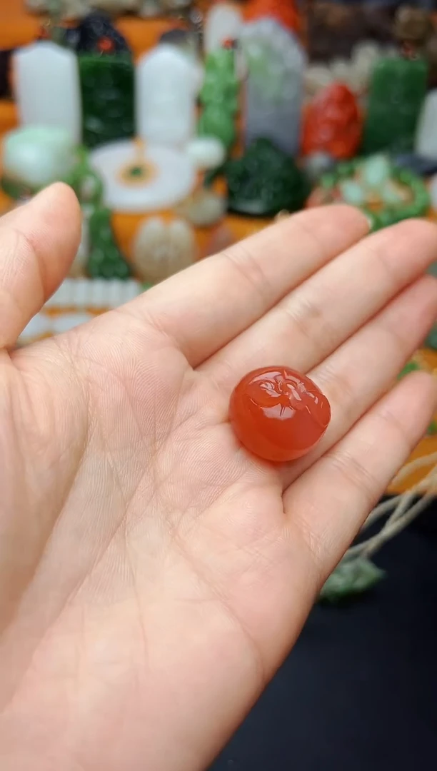 【闪购商品】玛瑙/玉髓挂件未镶嵌苹果