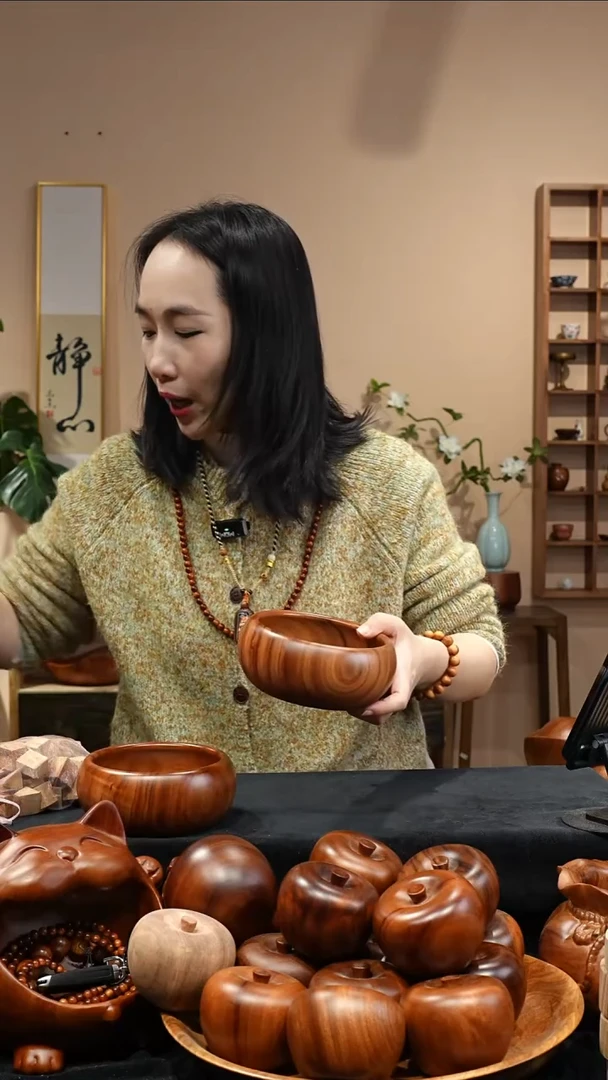 木质聚福收纳摆件