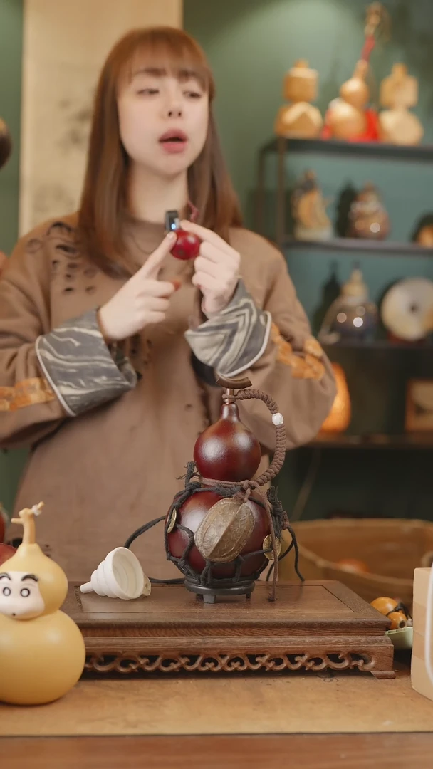 【闪购商品】287号精品天然大漆工艺防渗内胆酒葫芦~