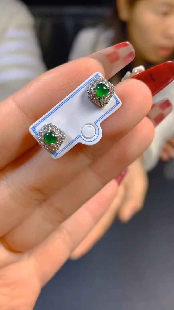 【闪购商品】翡翠耳饰未镶嵌0749742296多样性发一