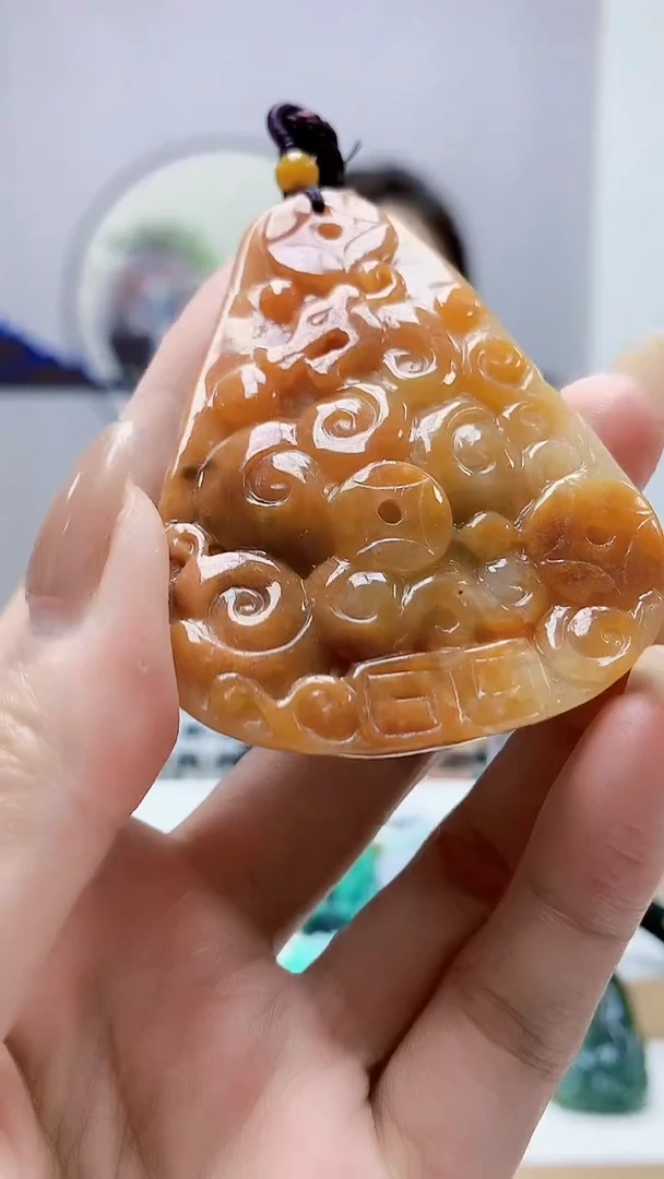 未镶嵌定制翡翠5160MM-毛货挂件4