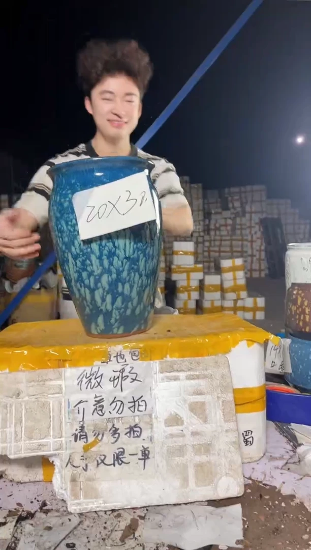 紫砂花盆宜兴紫砂粗陶花盆20*30微瑕