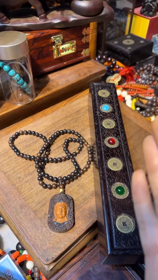 木cx佛头脖挂带盒子