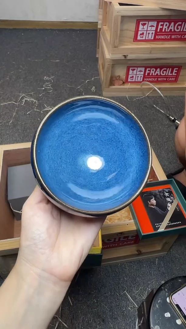 茶盏余旋 回蓝 钵 盏三疯建盏茶器