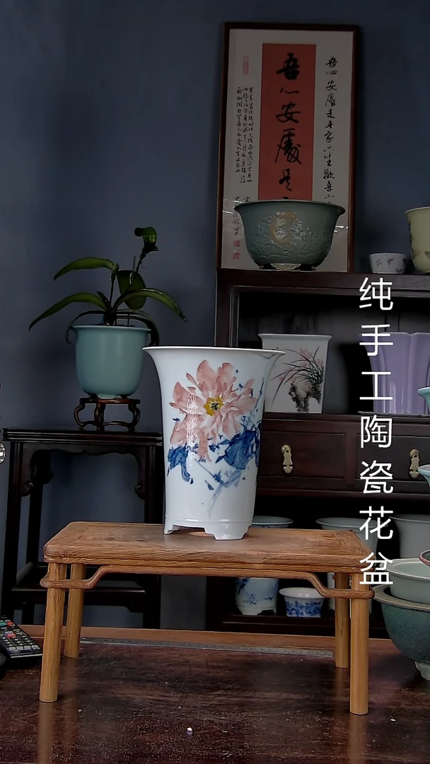 景德镇手工陶瓷花盆