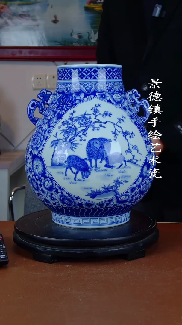 瓶景德镇手工手绘陶瓷摆件49