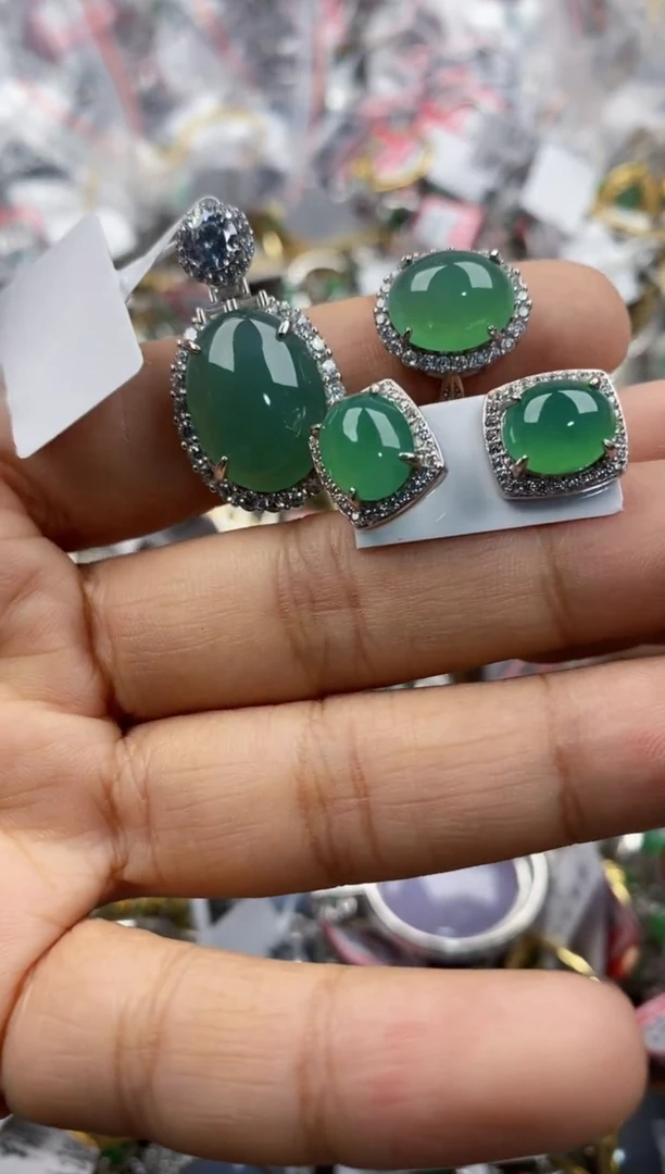 银S925镶嵌戒指翡翠111                  6