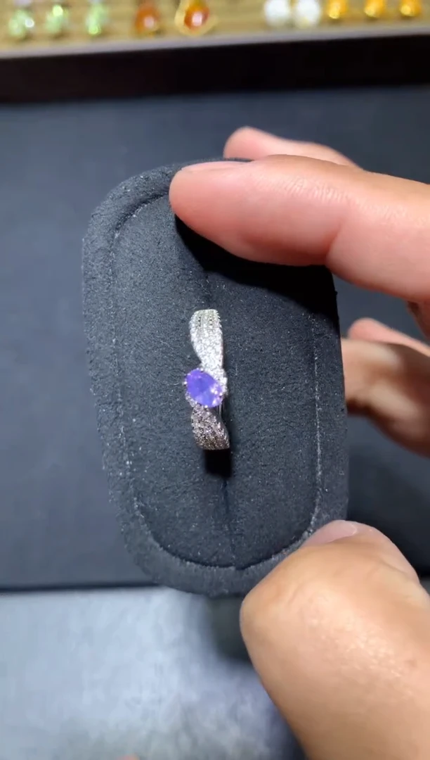 未镶嵌戒指水晶D52紫玉晶【多样性发其一】