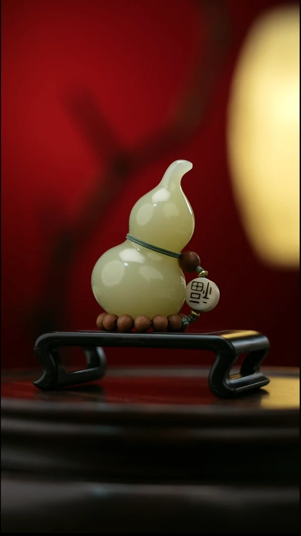 玉【手捻玉福禄】天然玉石手把件