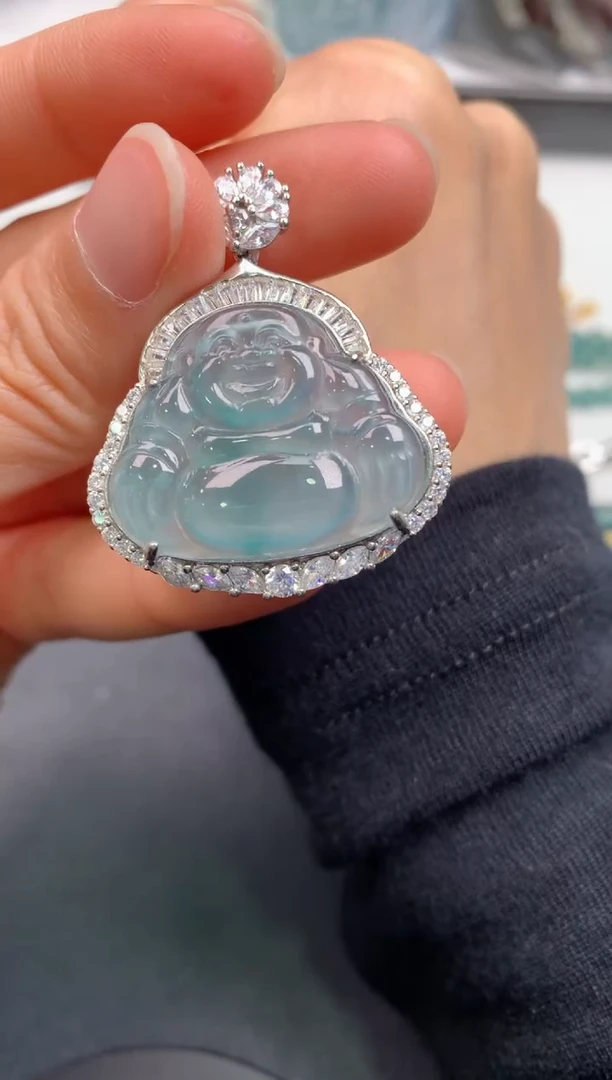 【闪购商品】翡翠颈饰银S925镶嵌佛公