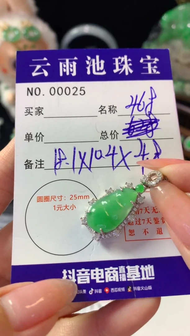 颈饰银S925镶嵌翡翠翡翠