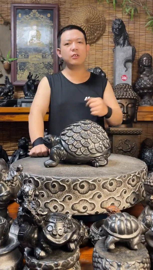 石材30金钱龟天然青石雕刻