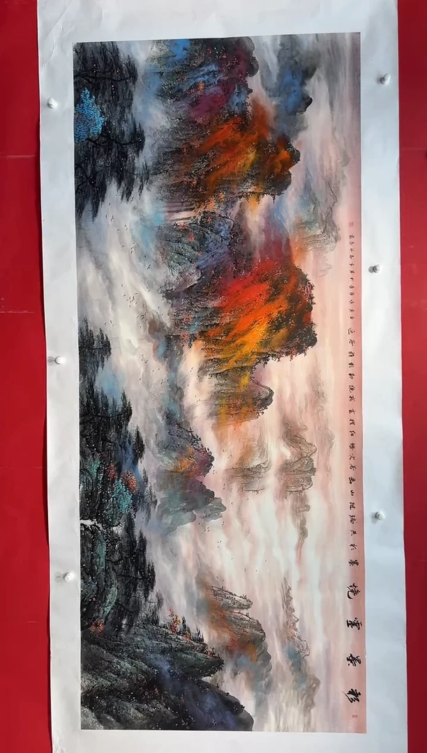 国画咪**悠画家陆远华纯手绘原作