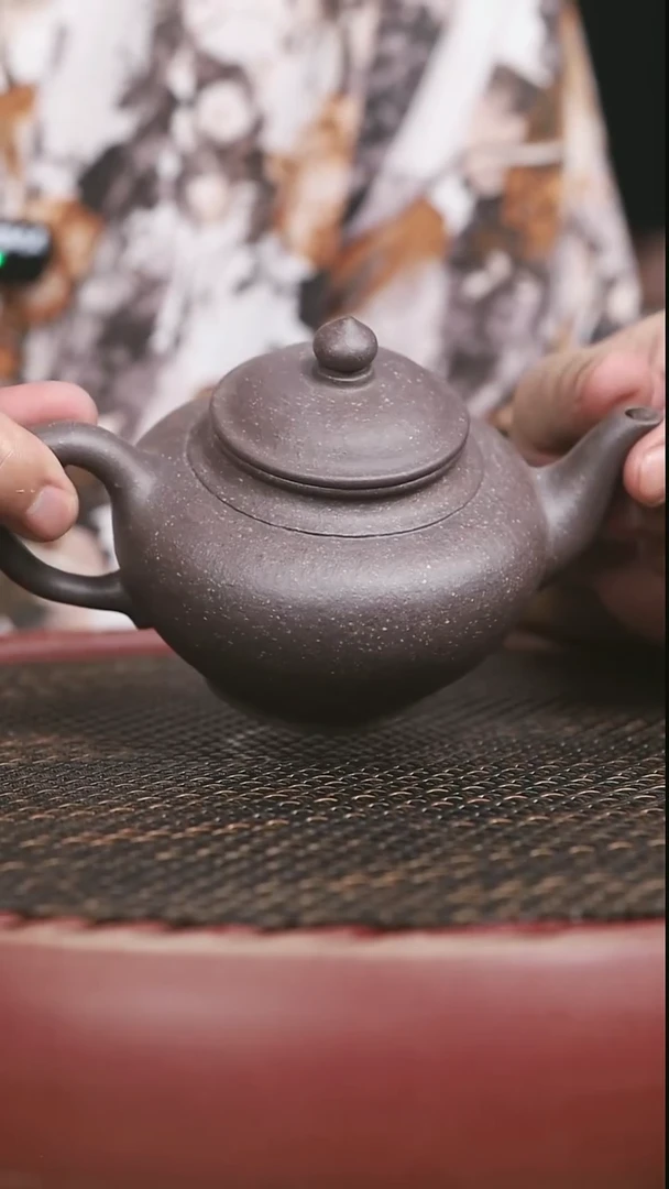 茶壶紫砂34号全手工蠡墅天青笑樱微瑕320CC