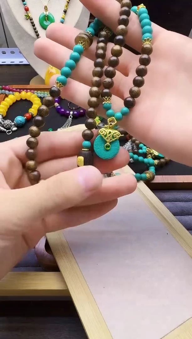 玛瑙/玉髓颈饰14K金镶嵌QY07