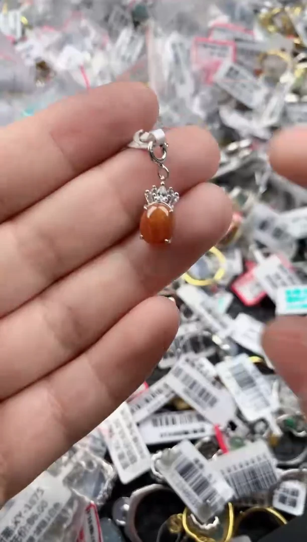 银S925镶嵌戒指翡翠999   6
