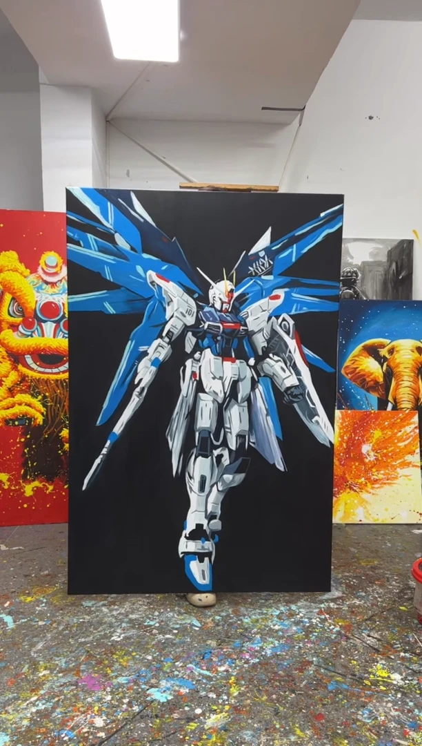 【闪购商品】丙烯画大树黑底1.5米高达加框