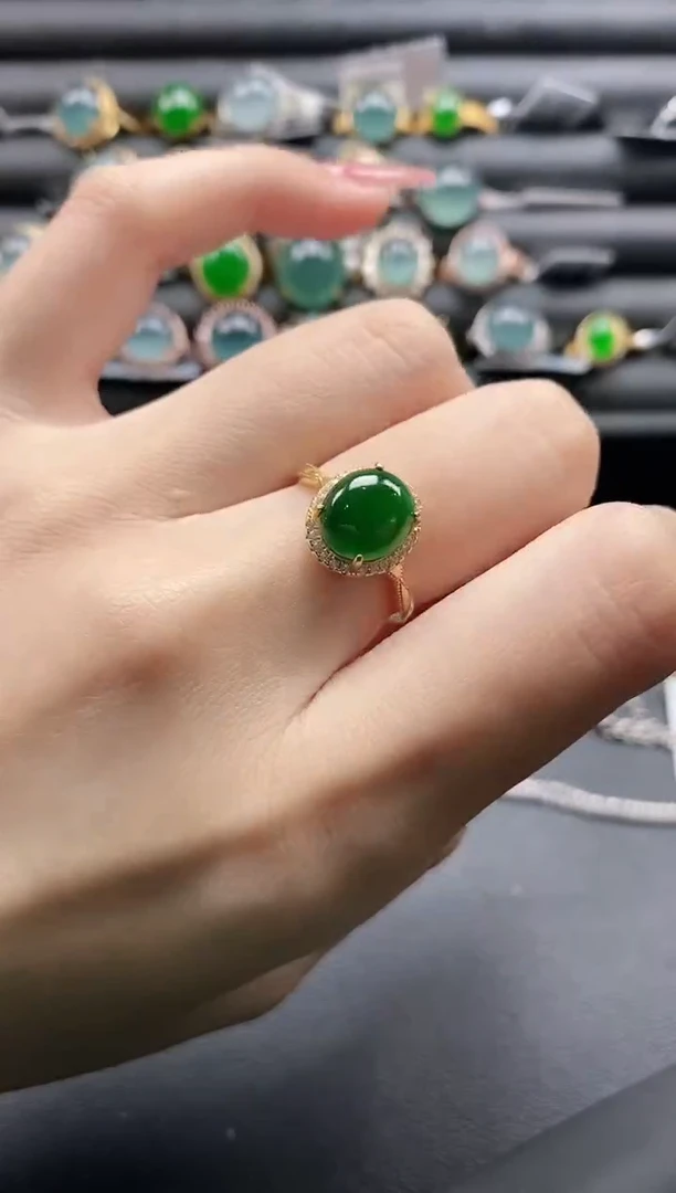 【闪购商品】翡翠戒指银S925镶嵌1111
