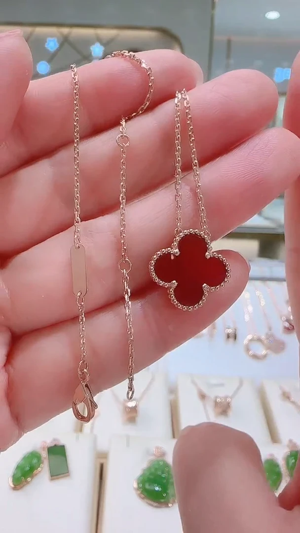 【闪购商品】玛瑙/玉髓套链18K金镶嵌套链15mm