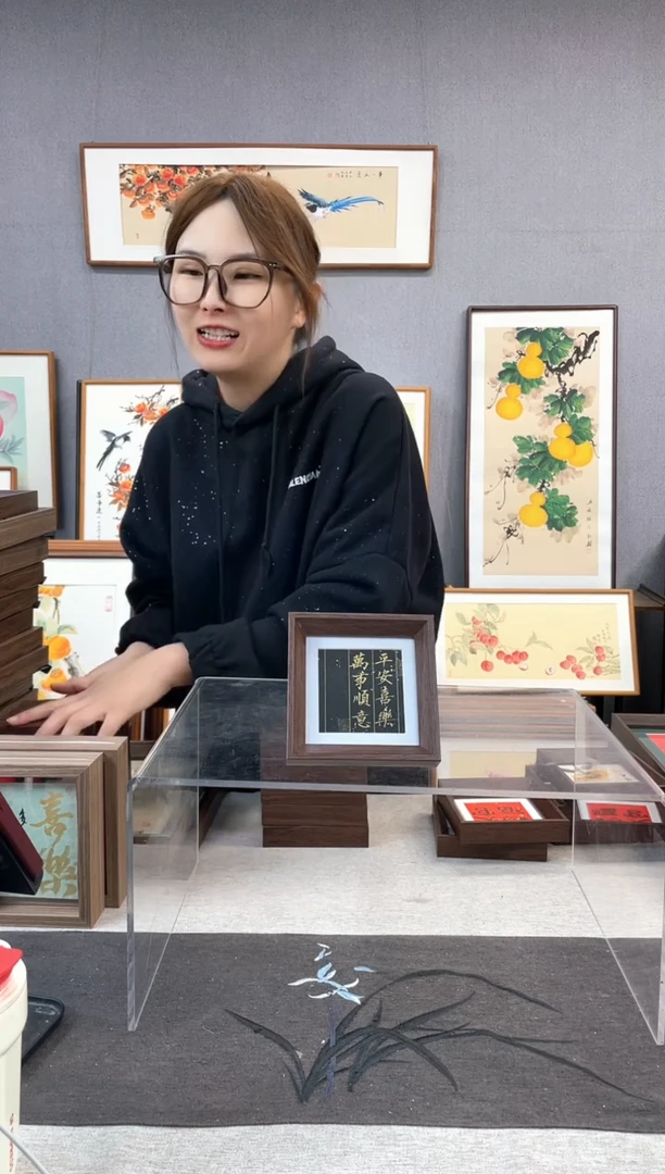 【闪购商品】国画5寸-小摆台作品-平安喜乐