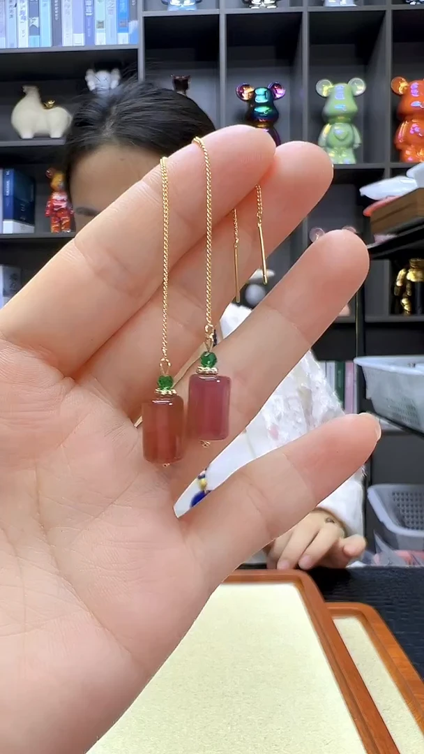 颈饰14K金镶嵌碧玺随昔diy劲饰