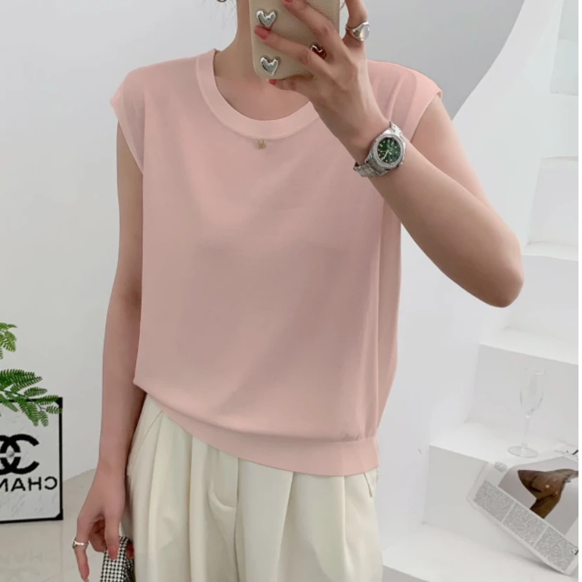 无袖速干极简风短袖圆领T恤标准常规袖飞飞袖