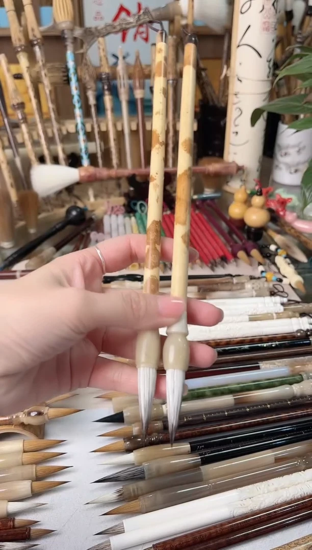 【清水试笔，拒绝蘸墨】墨琳笔庄毛笔2支