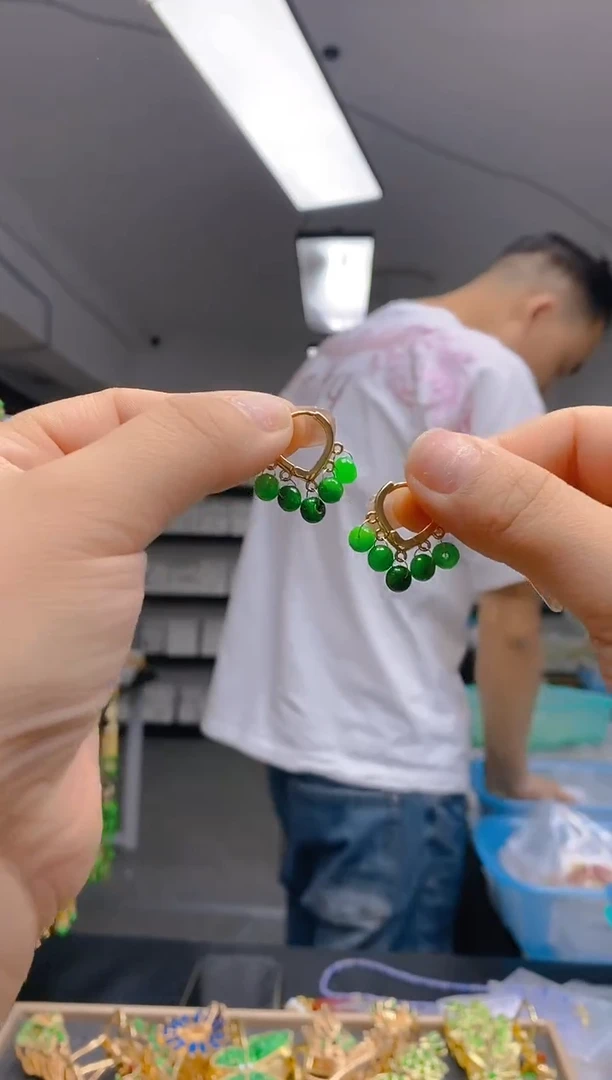 【闪购商品】翡翠耳饰合金104翡翠耳包