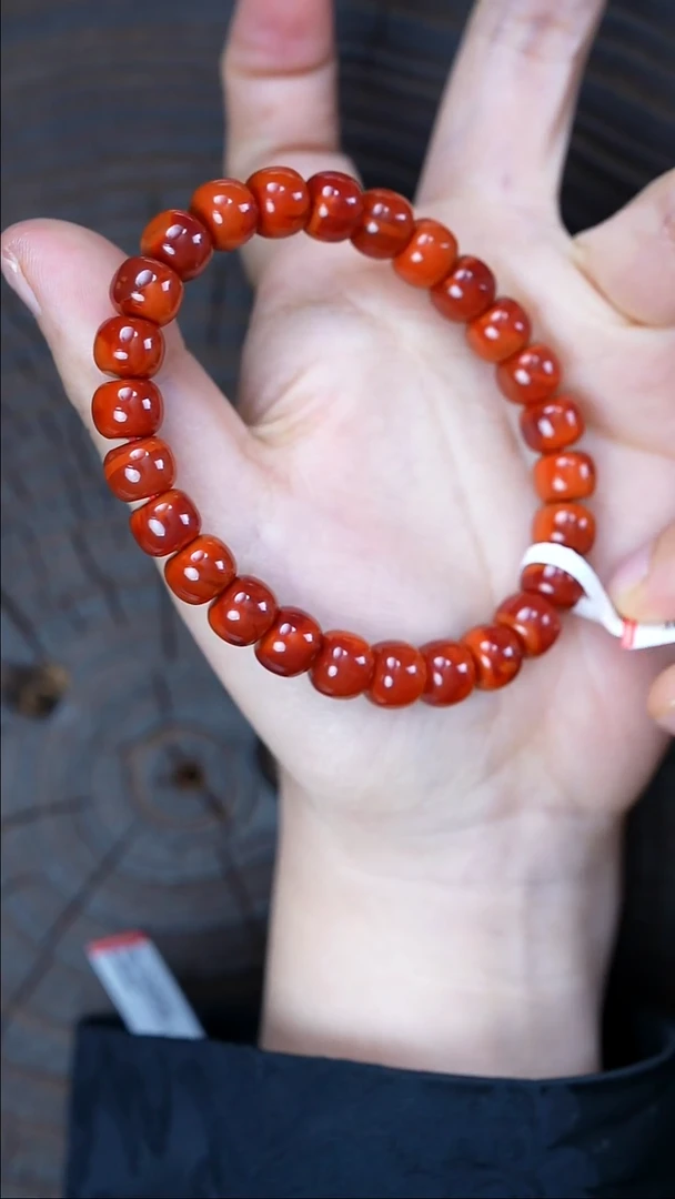 未镶嵌手串南红玛瑙无胶无裂瓦西原矿9mm+9516