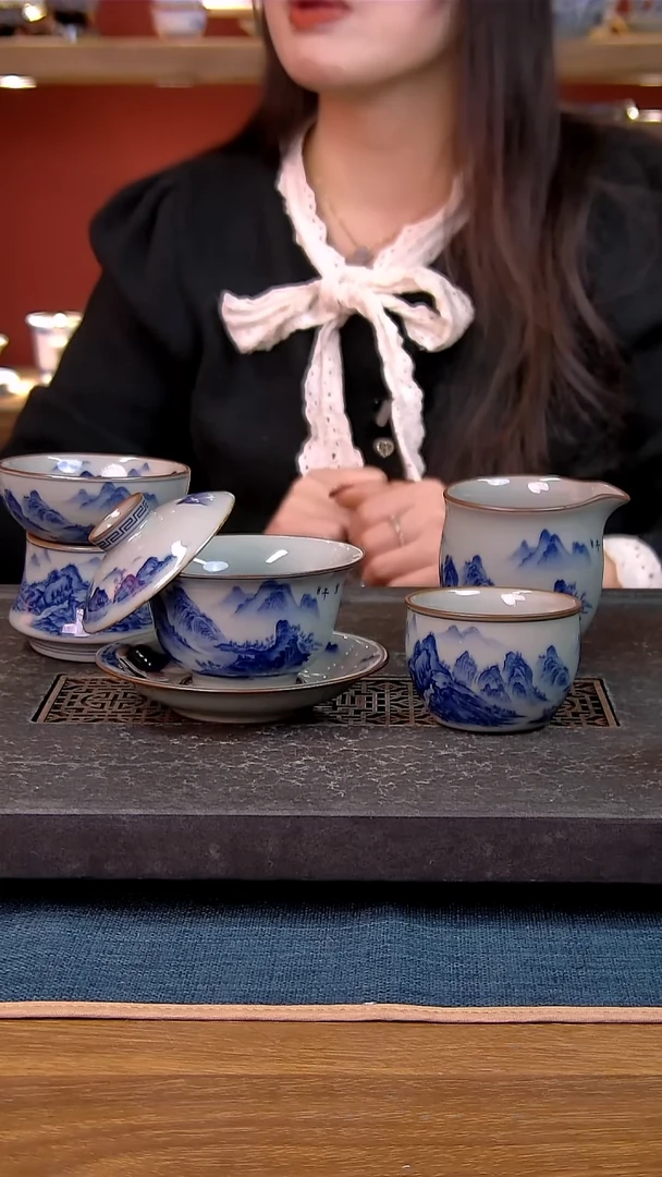 简装家用款4件套 老陶泥开片纹陶瓷茶具